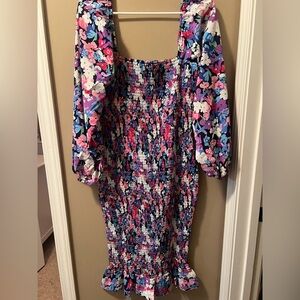 Pink Lily Colorful Smocked Dress